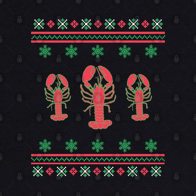 Christmas Crustacean Core Lobster by Boo Face Designs